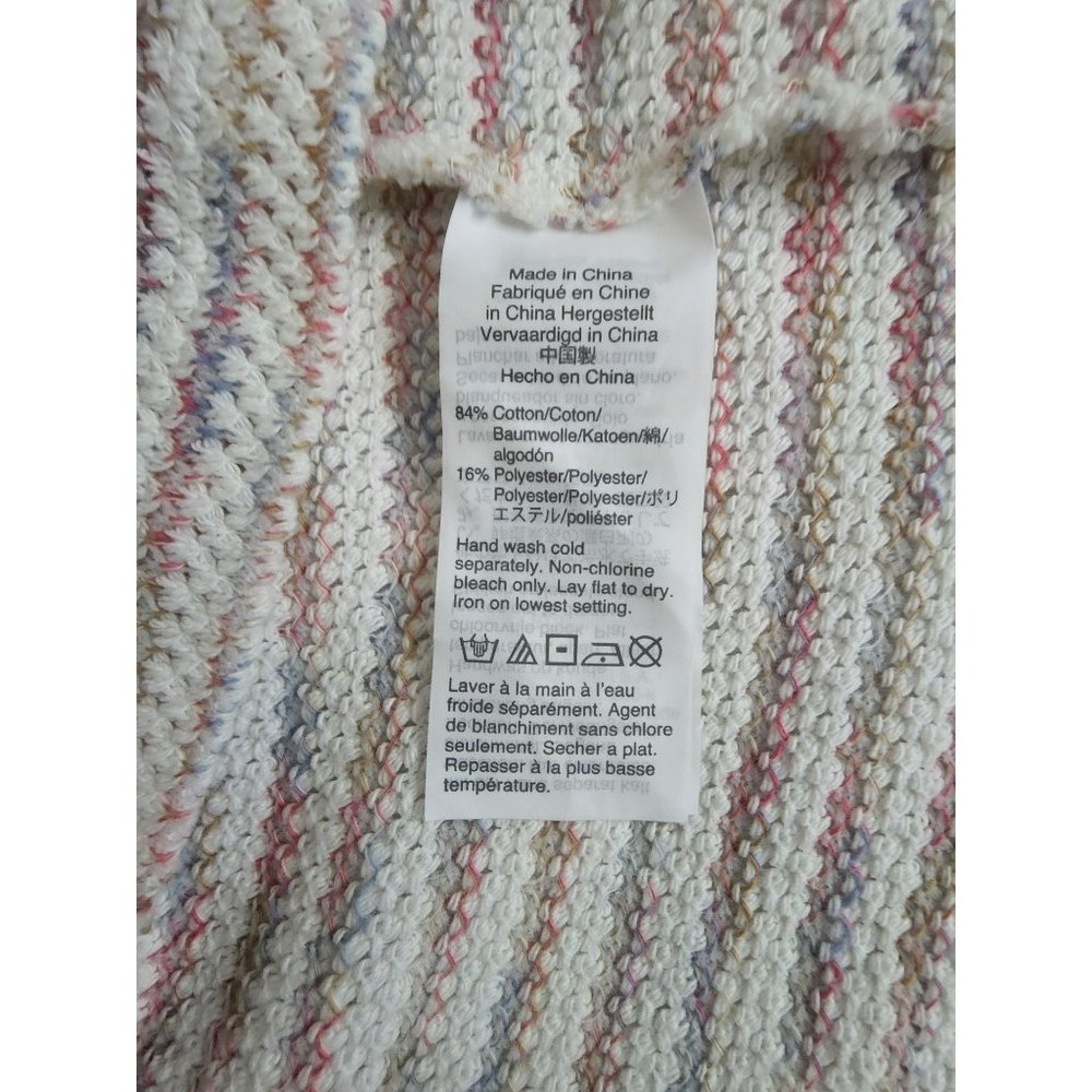 Madewell Women's Space-Dye Stripe Scoop Neck Pullover Sweater Knit Top Sz Medium - Picture 11 of 13